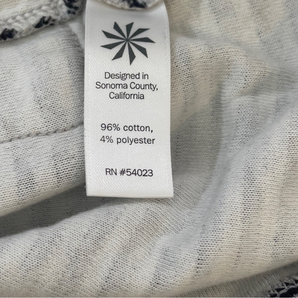 ATHLETA Ease Up Gray Black Striped 2 Square Pocket Tunic Dress Small Petite - Picture 7 of 9